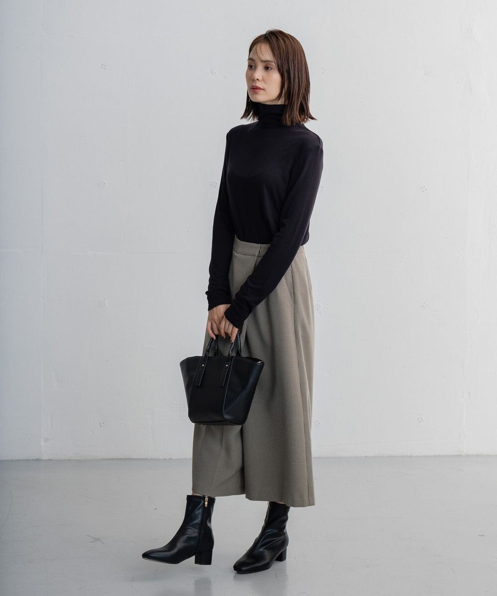 ANY 【ウエストゴム】ラップ風ガウチョパンツ 