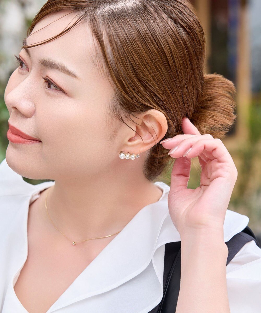 Phoebe <オンワード限定セット>Rio de laパールピアス×フォーマルパールビジューサークルブローチ 