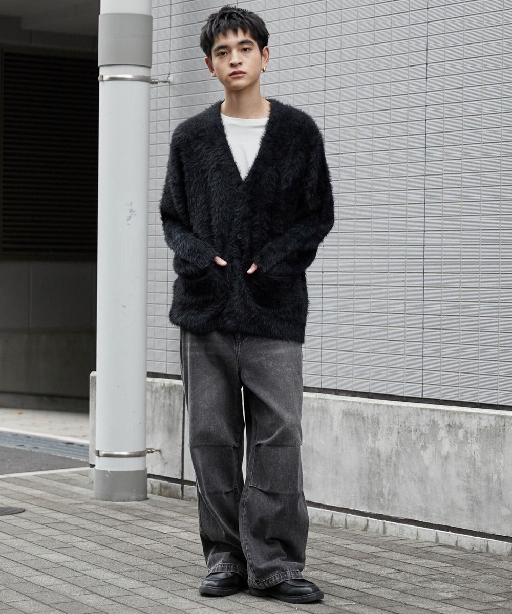 WEGO 【ユニセックス着用ITEM】フェザーカーディガン 