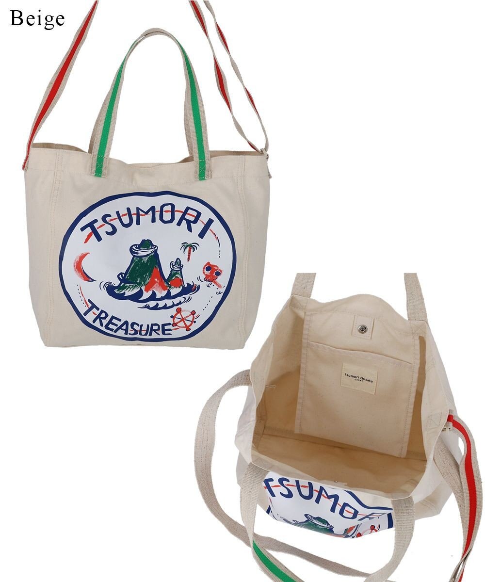 tsumori chisato CARRY トレジャーアイランド トートバッグ 2way ショルダーバッグ A4サイズ対応 