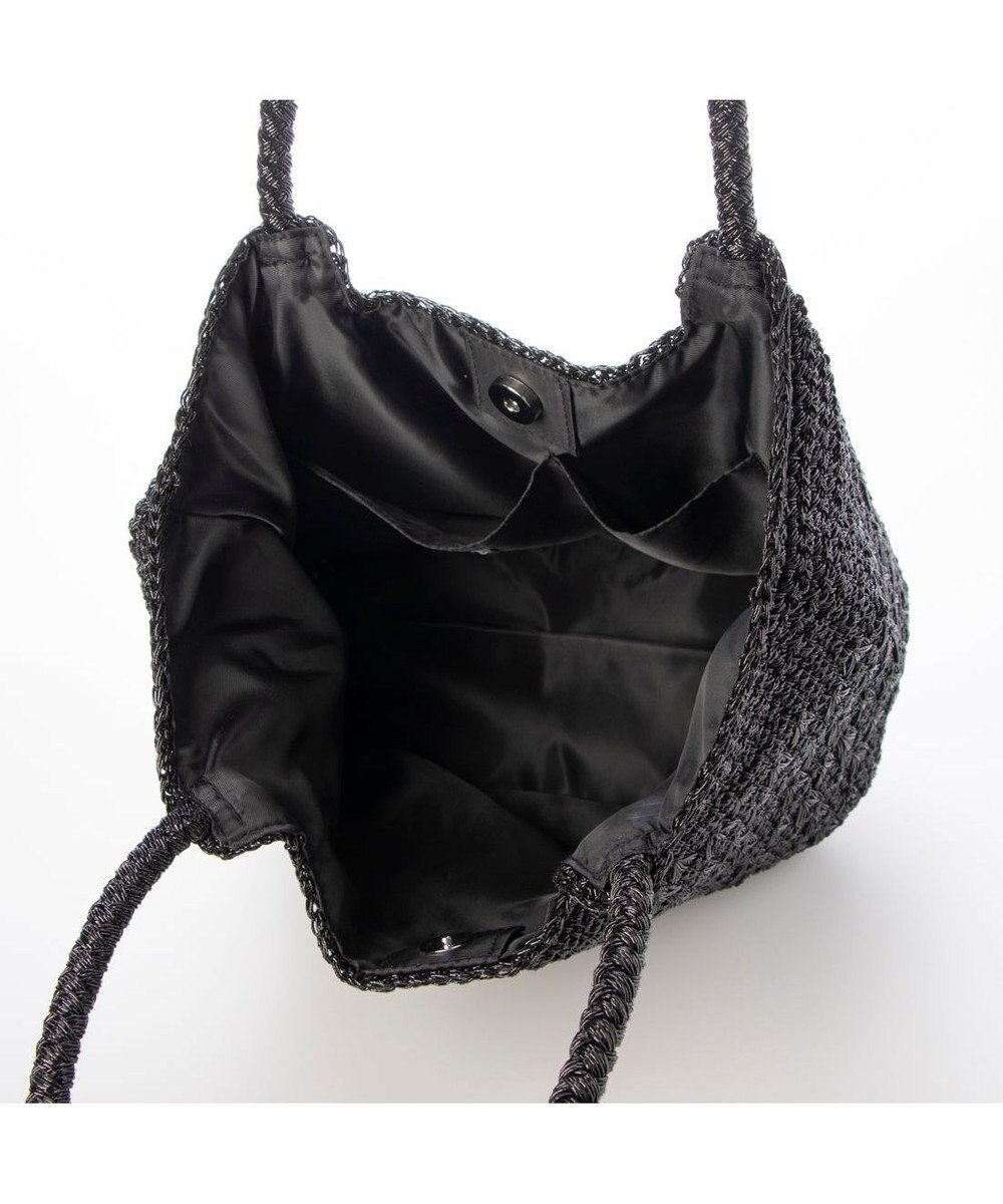 UNBILLION カシュカシュ cachecache / メタリックコード柄編みトートバッグ 