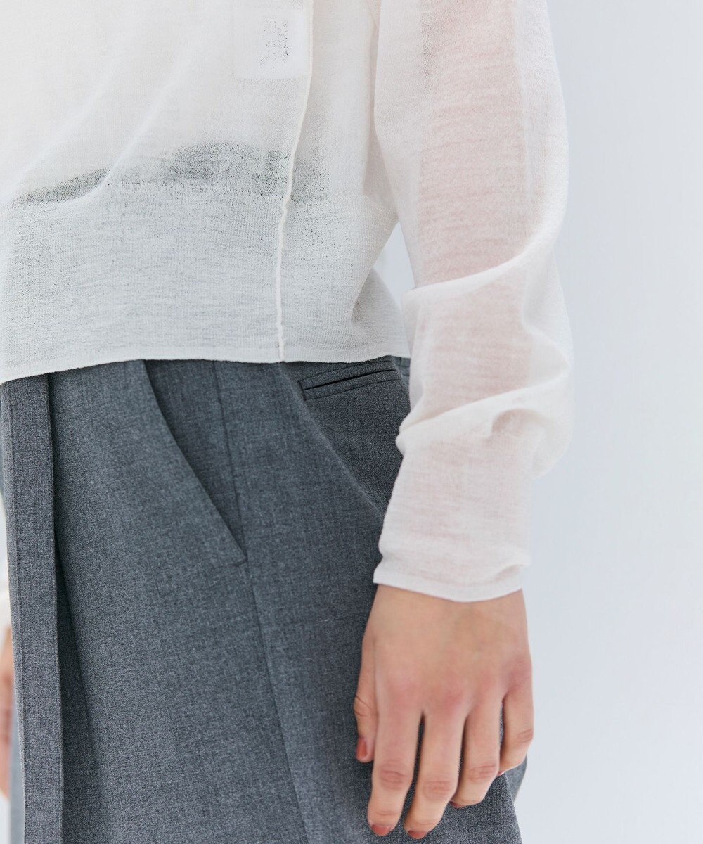 BEIGE， 【洗える・Oggi 10月号掲載】CADDO / シアーウールカーディガン 