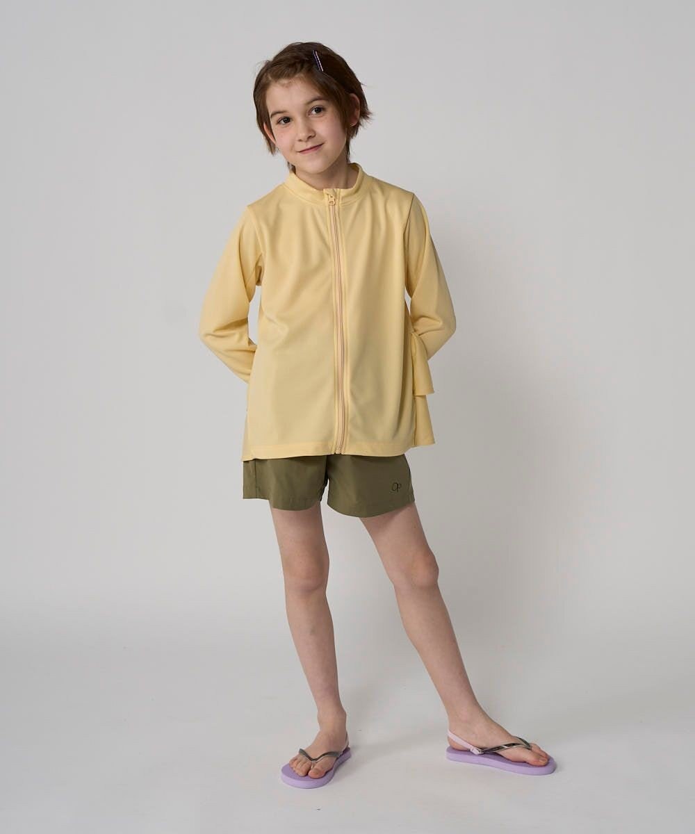 OP／FILA 【Ocean Pacific】フリル切り替えラッシュガード パーカー 