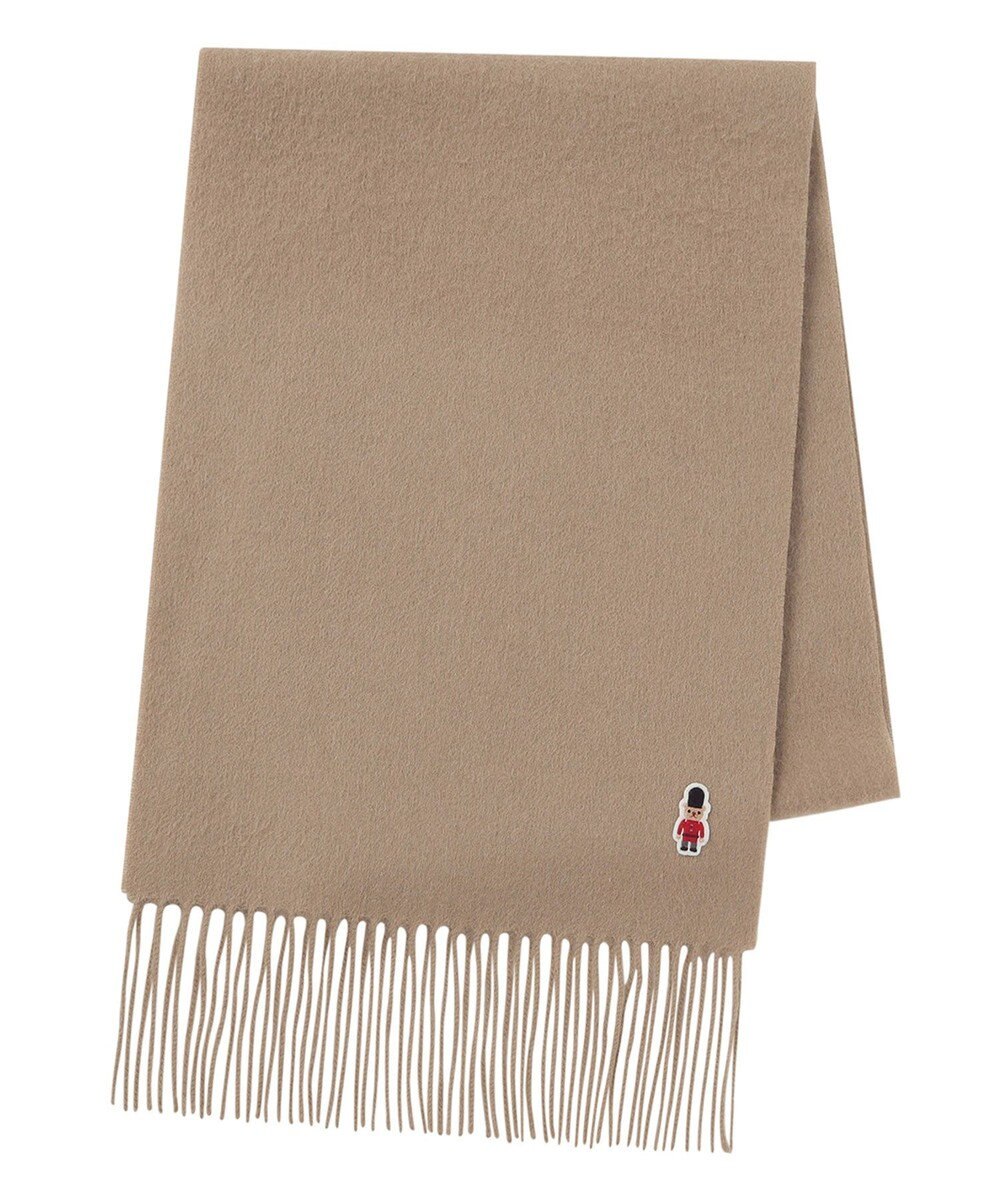 MOONBAT 【WEB限定】MACKINTOSH PHILOSOPHY バッキンガムベア付きウール100%無地マフラー (パッケージ付き) 