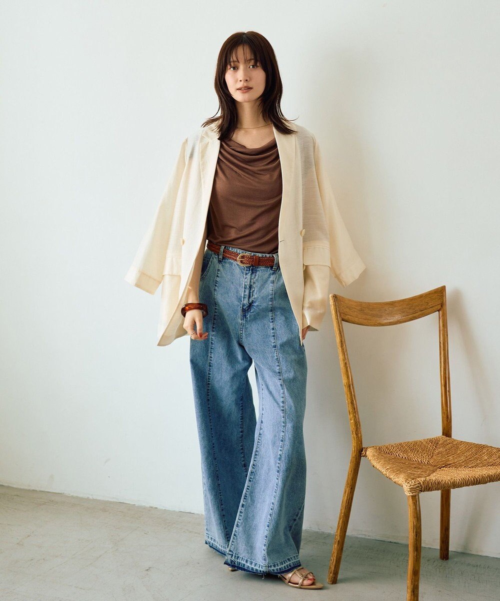 YECCA VECCA 【接触冷感】ドレープカットトップス 