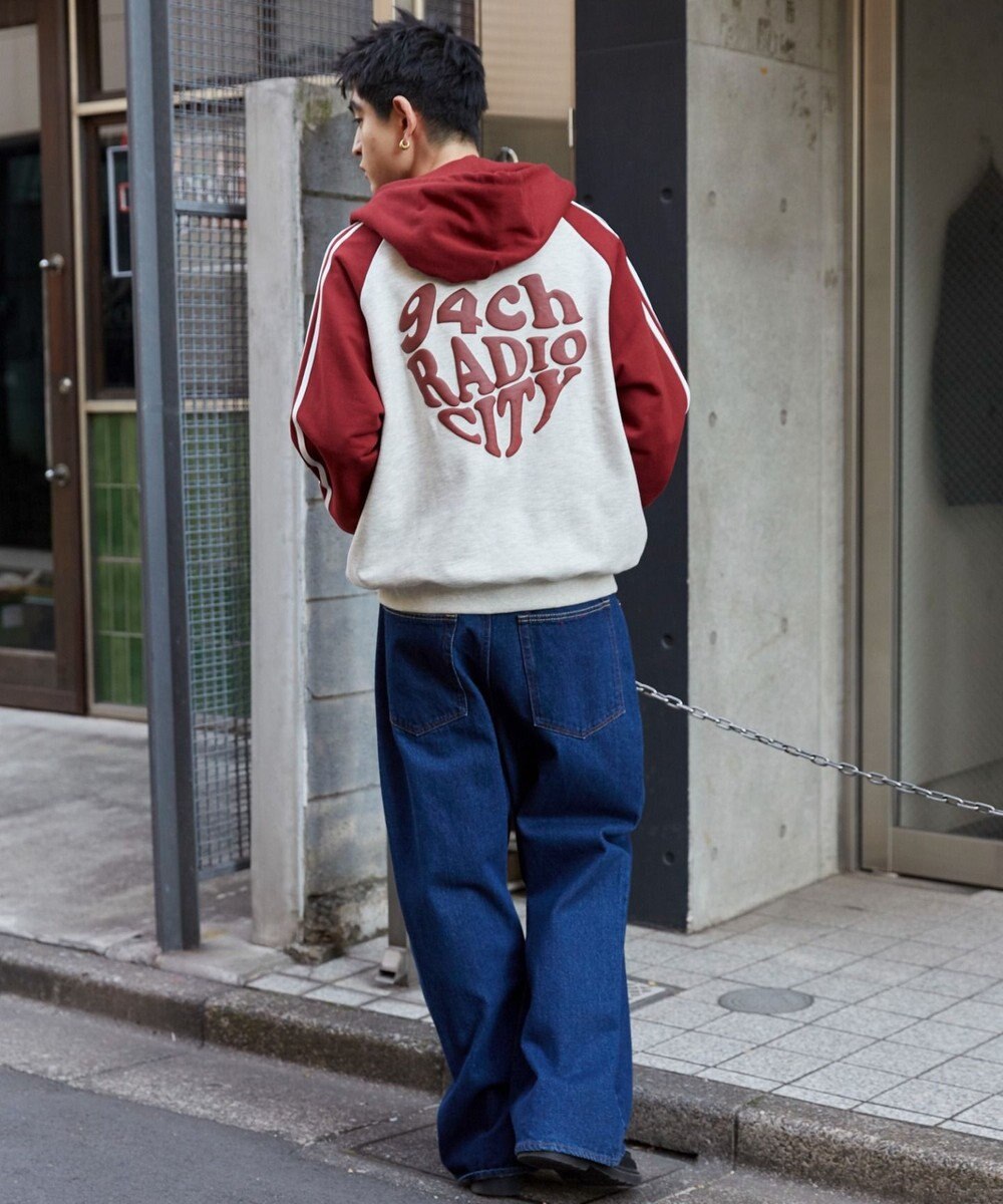 WEGO 【ユニセックス着用ITEM】ラグラングラフィックZIPパーカー 