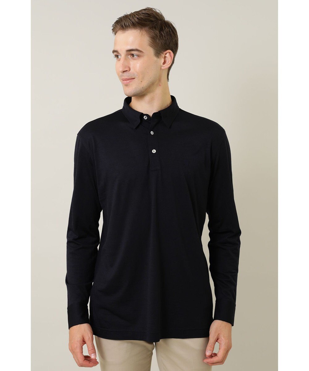 DAKS ウール長袖ポロシャツ 