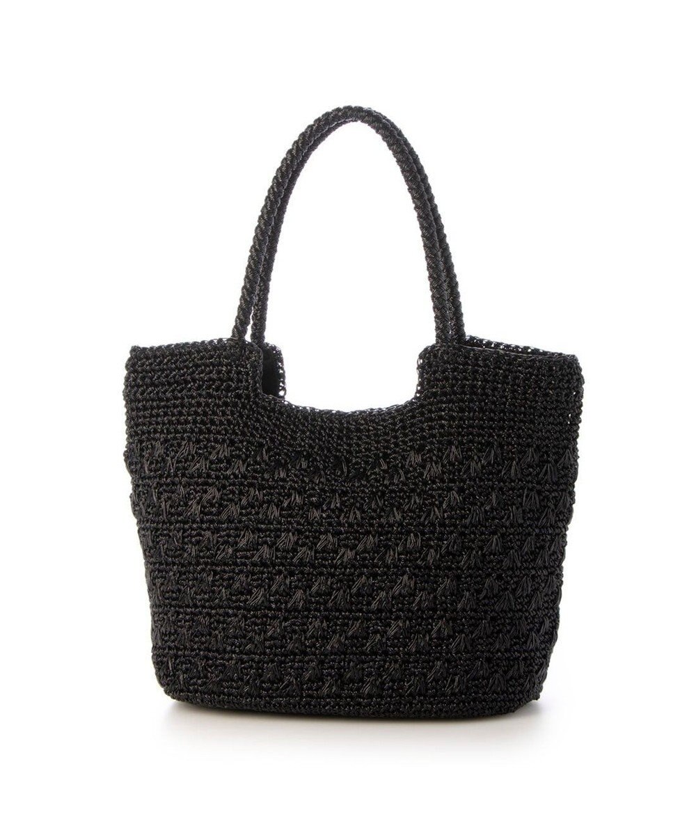 UNBILLION カシュカシュ cachecache / メタリックコード柄編みトートバッグ 