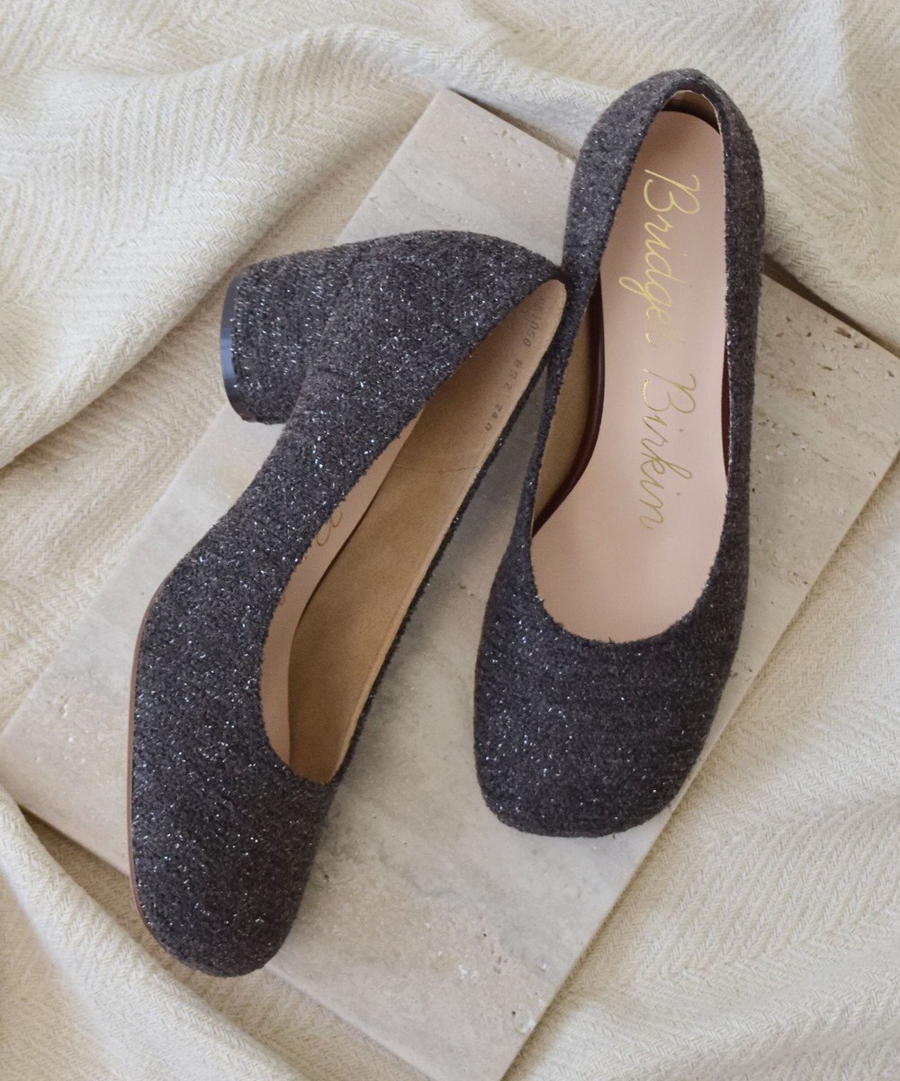 Bridget Birkin 【Bridget Birkin】ツイードヒールアップオブリークパンプス 