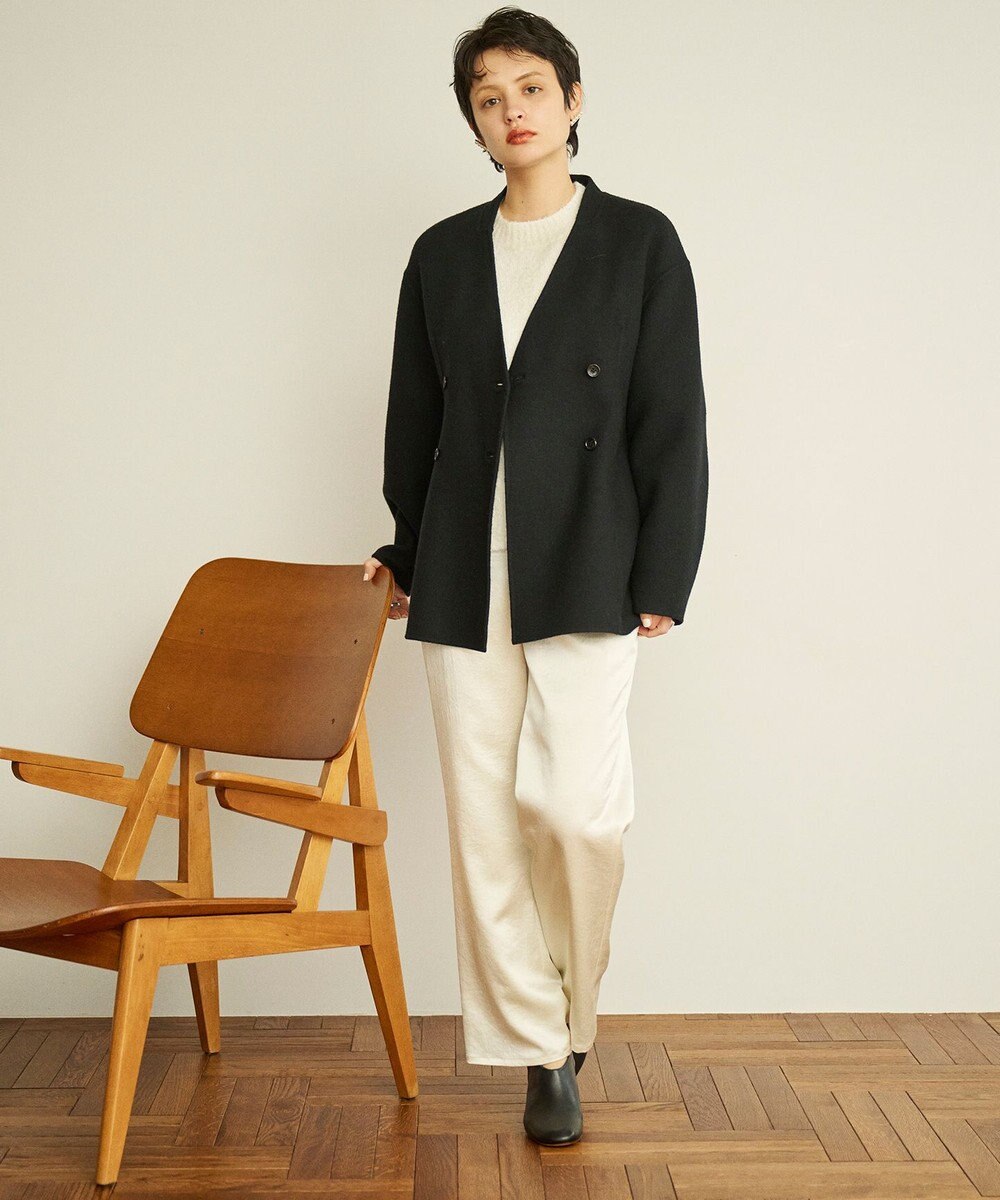 #Newans 【洗える】クロップドバルーンボリュームスリーブニット 