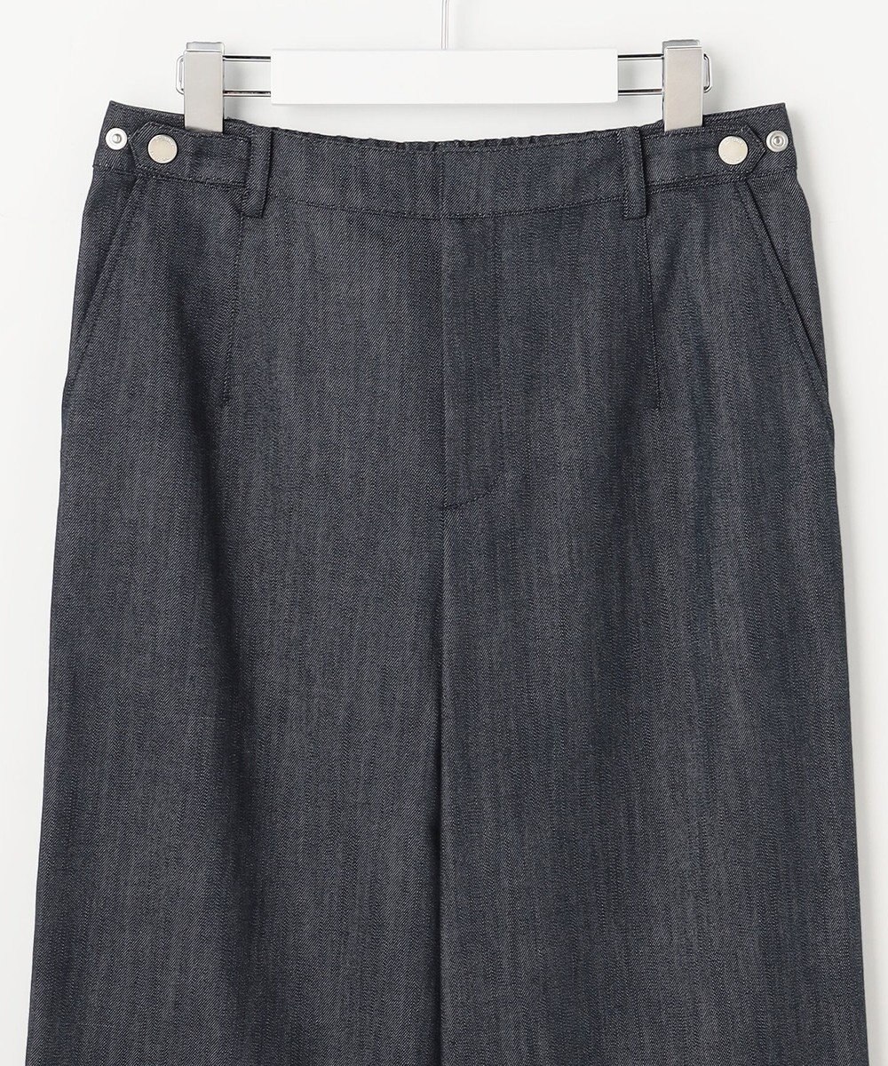 J.PRESS LADIES L セルロースシャンブレー セミワイド パンツ 