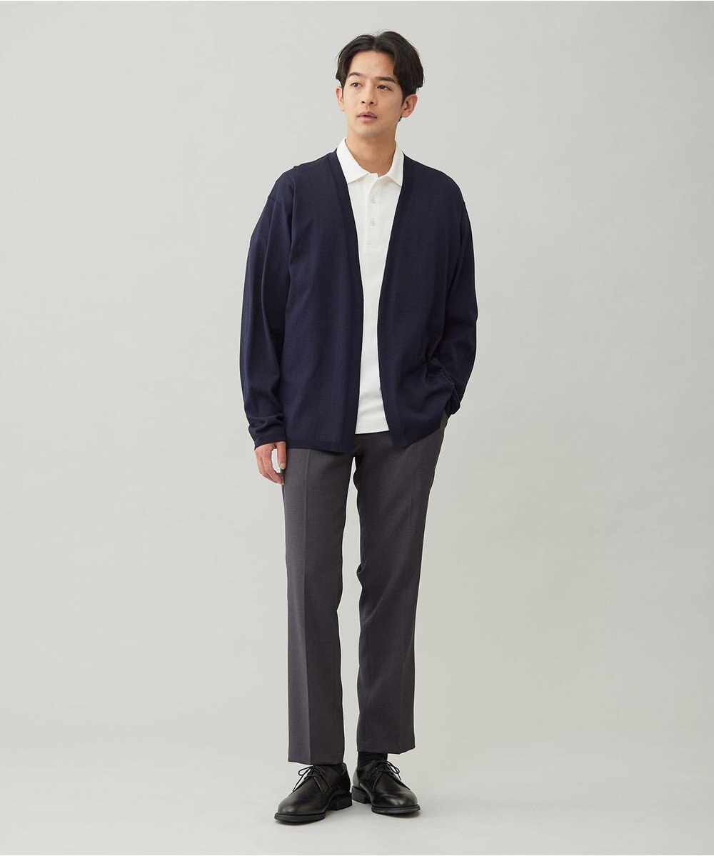 UNFILO MENS 【OCEANS 雑誌・web・YouTube 掲載】WOOL TOUCH 機能美パンツ スリム【東レ開発のウール見え高機能素材】 