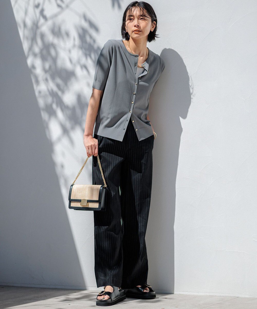 23区 S 【CLASSY.6月号掲載/洗える】リネンレーヨンストレッチ ワイドパンツ 