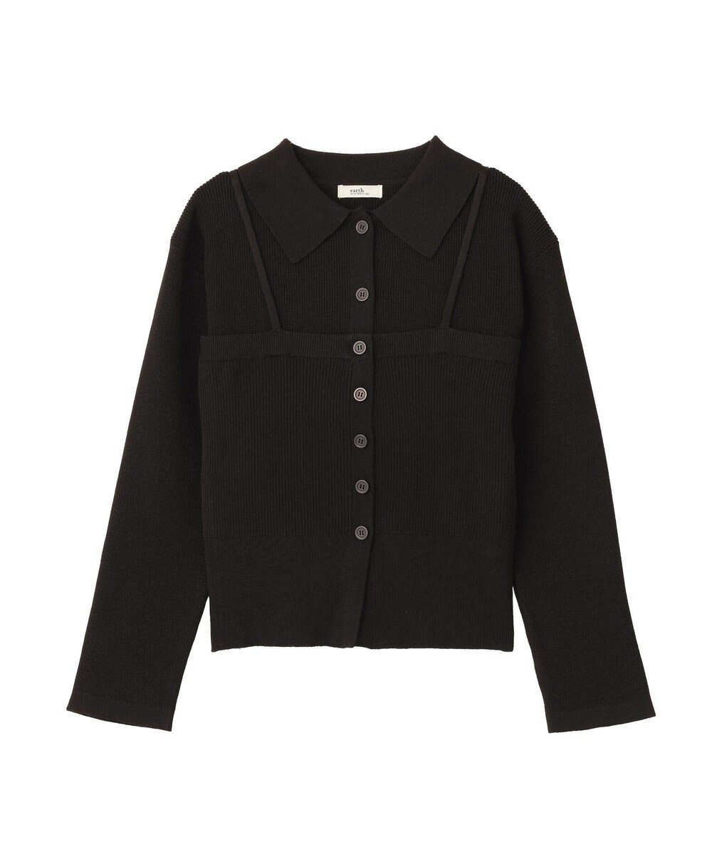 earth music&ecology 【2点SET】襟付きニットアンサンブル 
