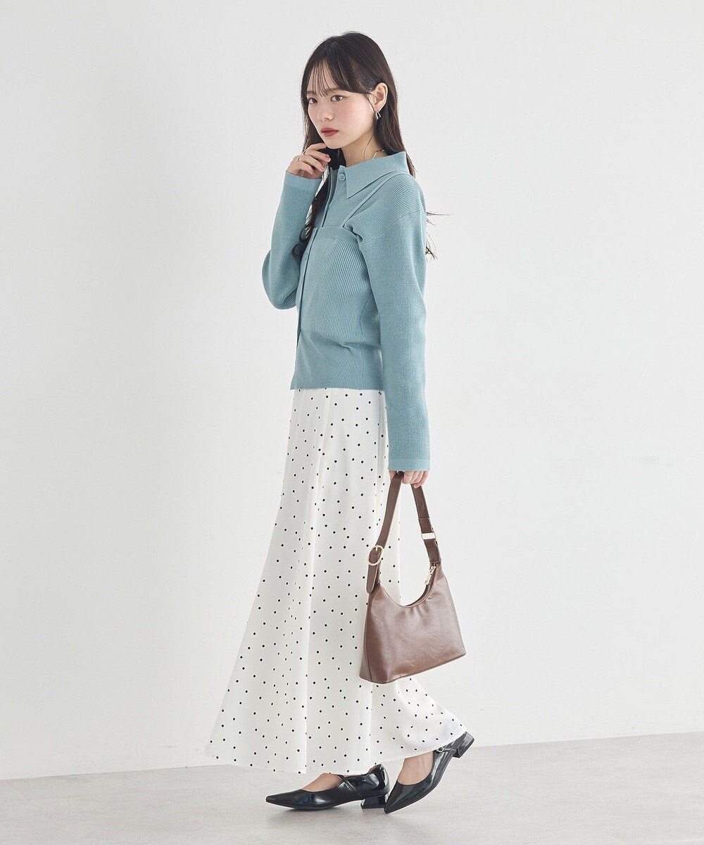 earth music&ecology 【2点SET】襟付きニットアンサンブル 