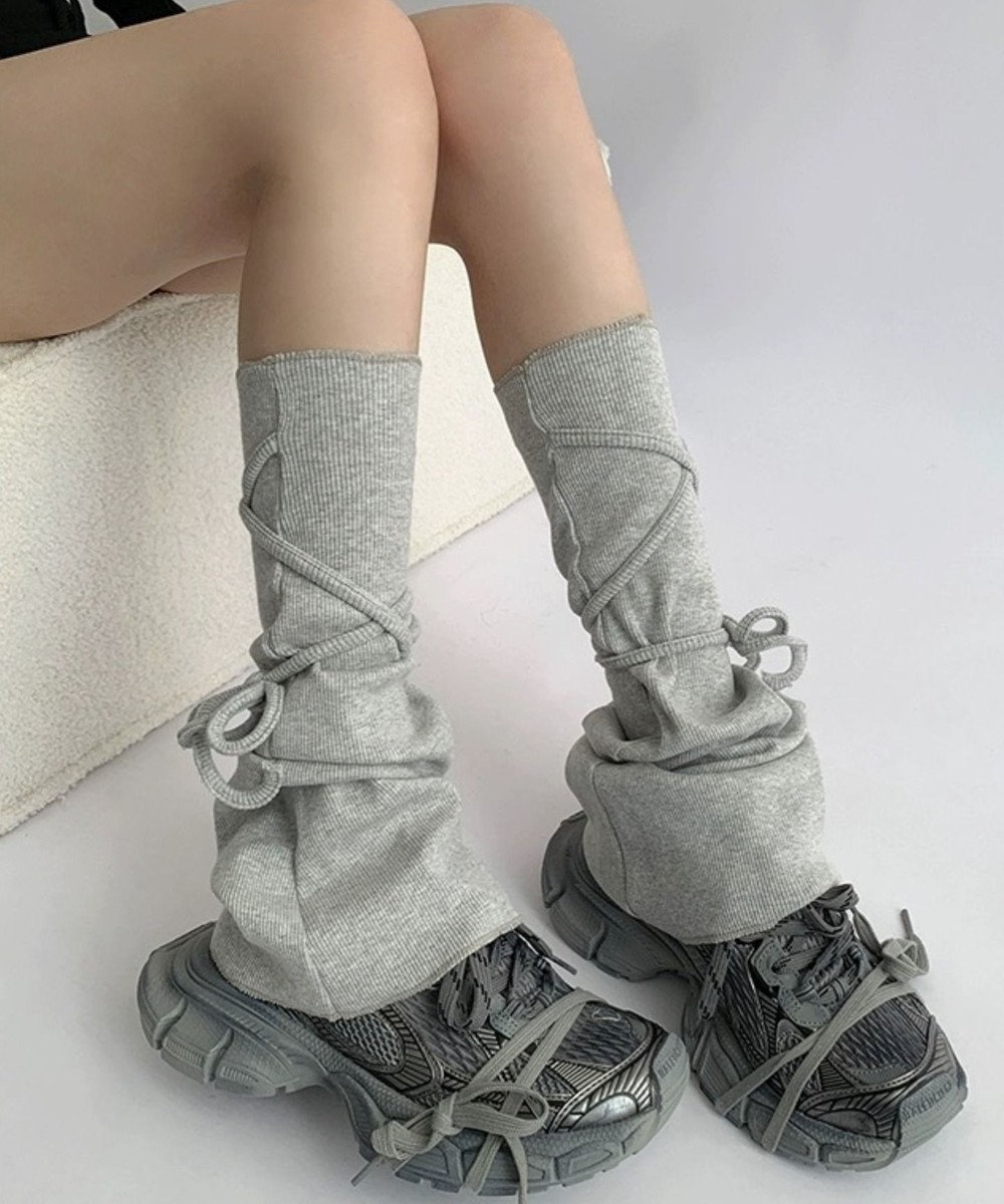 WEGO レースアップデザインレッグカバー 