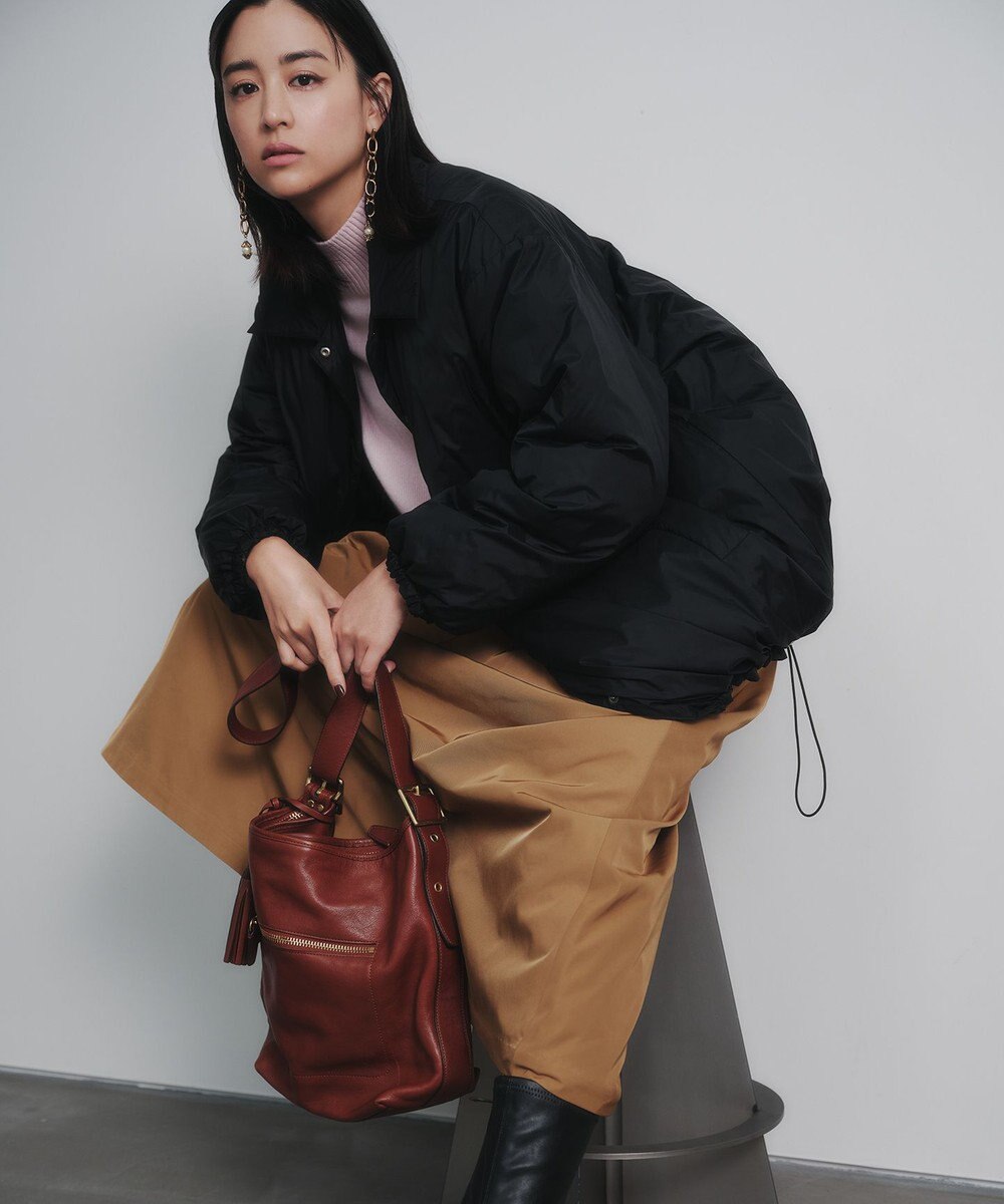 UNFILO L 【野呂佳代さん着用】TAIONコラボ ボア襟 リバーシブルダウン 