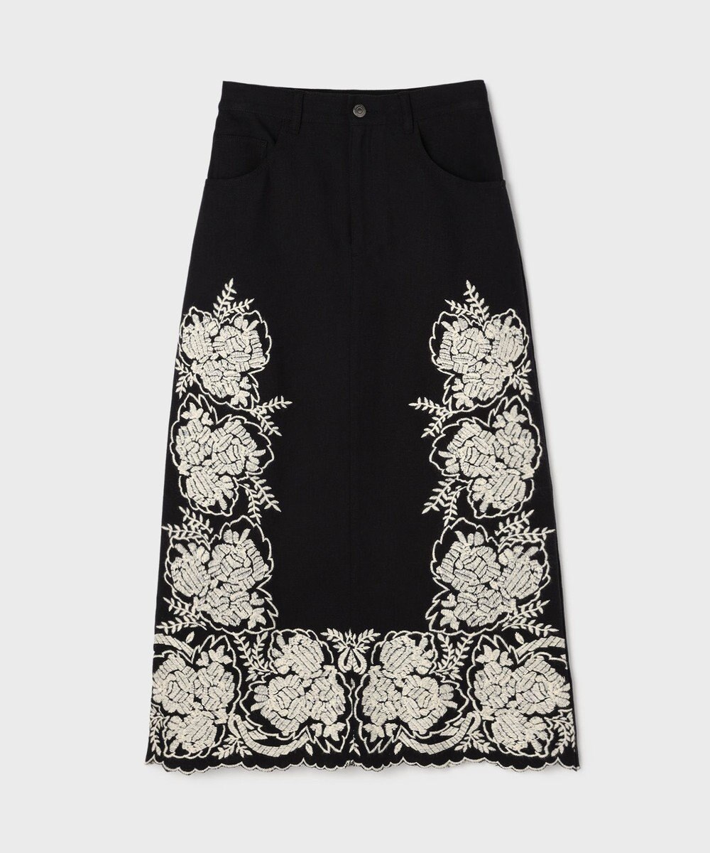 GRACE CONTINENTAL エンブロイダリータイトスカート 