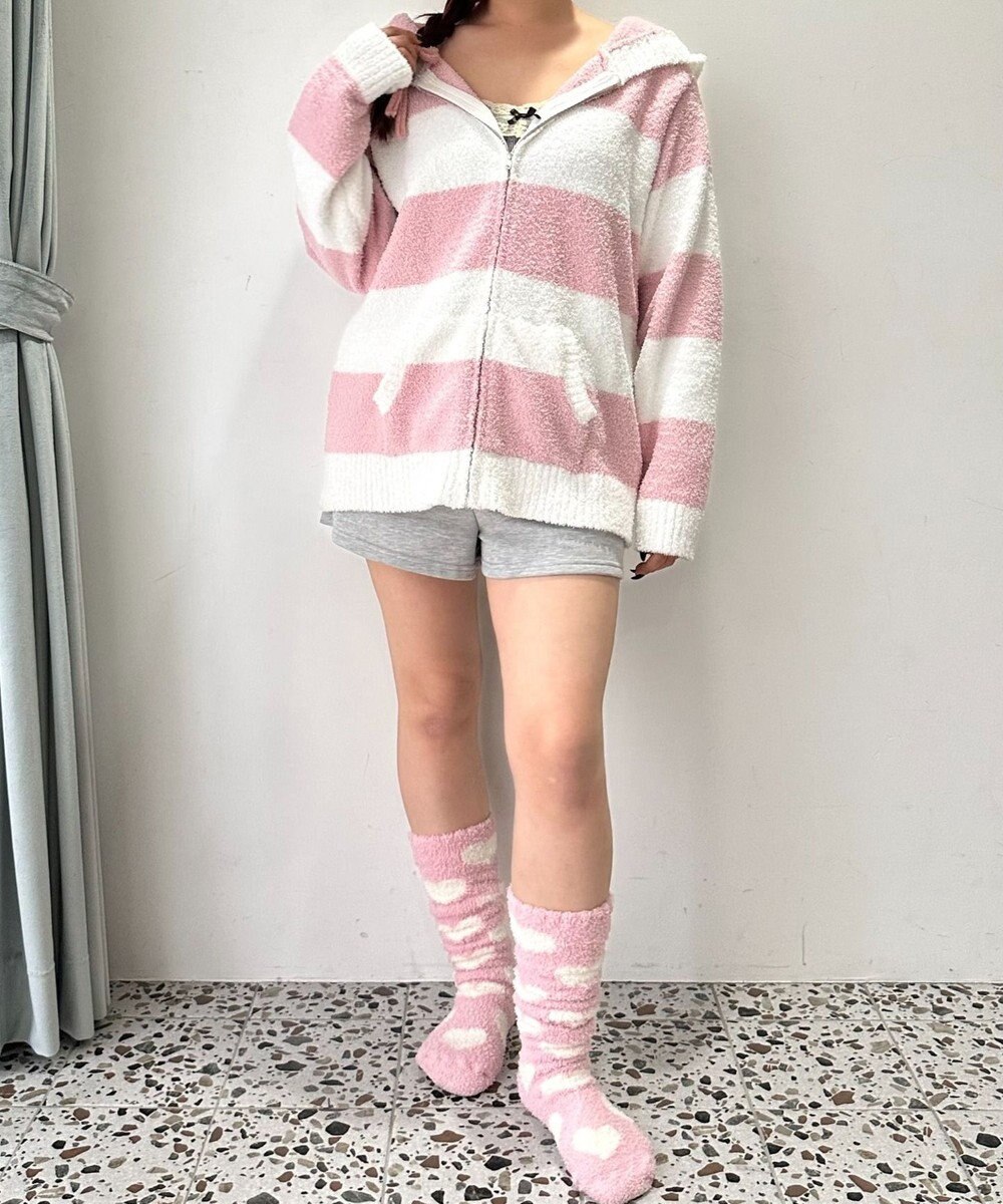 WEGO ボーダーZIPパーカー 