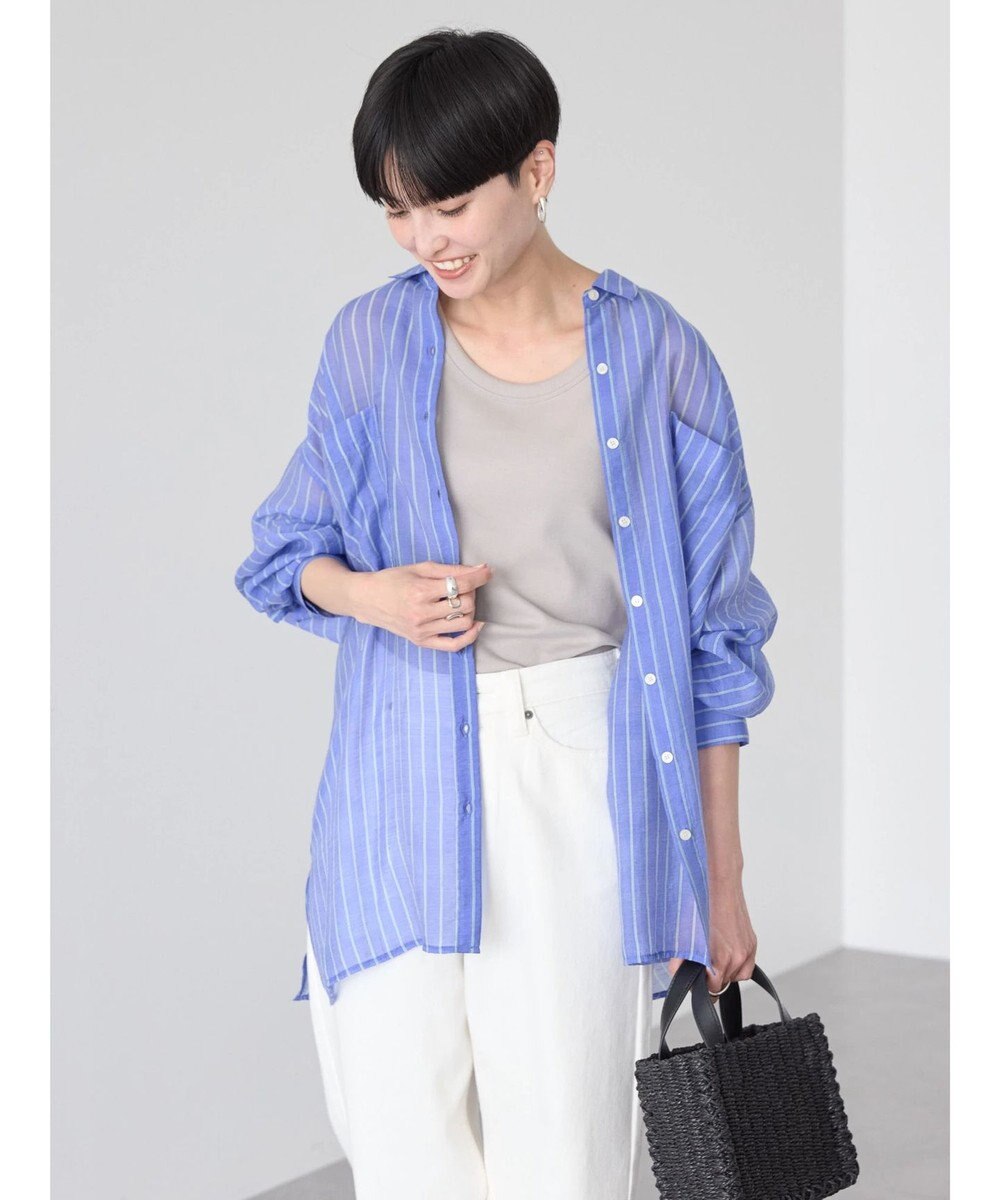 AMERICAN HOLIC シアーＣＯＯＬポケット付きルーズシャツ 