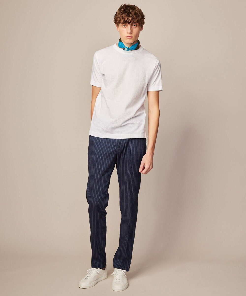 JOSEPH ABBOUD 【キングサイズ・オリジナルオーガニックコットン使用】JOE COTTONサッカークルーネックシャツ 