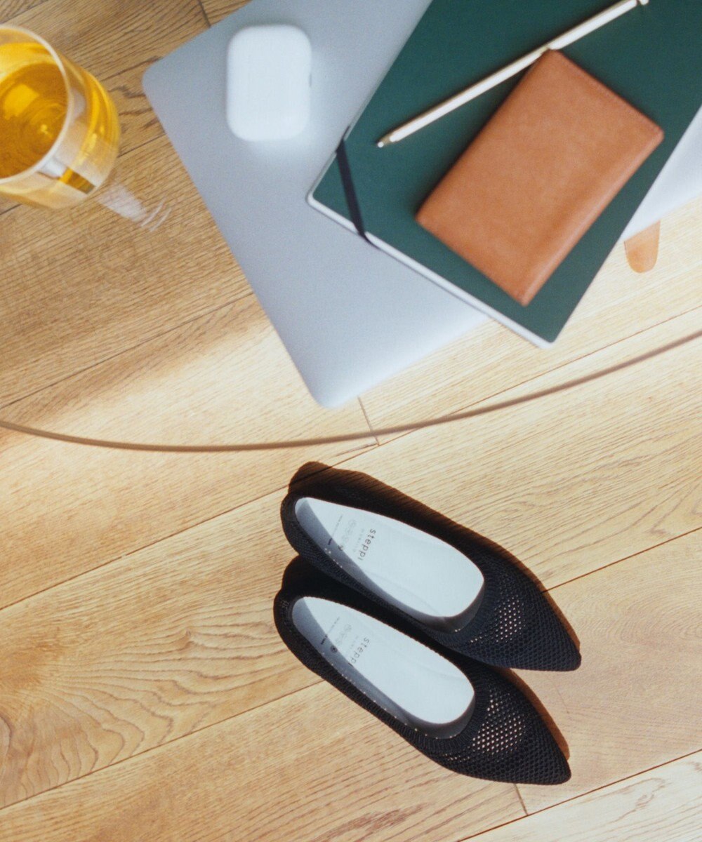 steppi 【洗える/撥水】ポインテッド メッシュ パンプス 