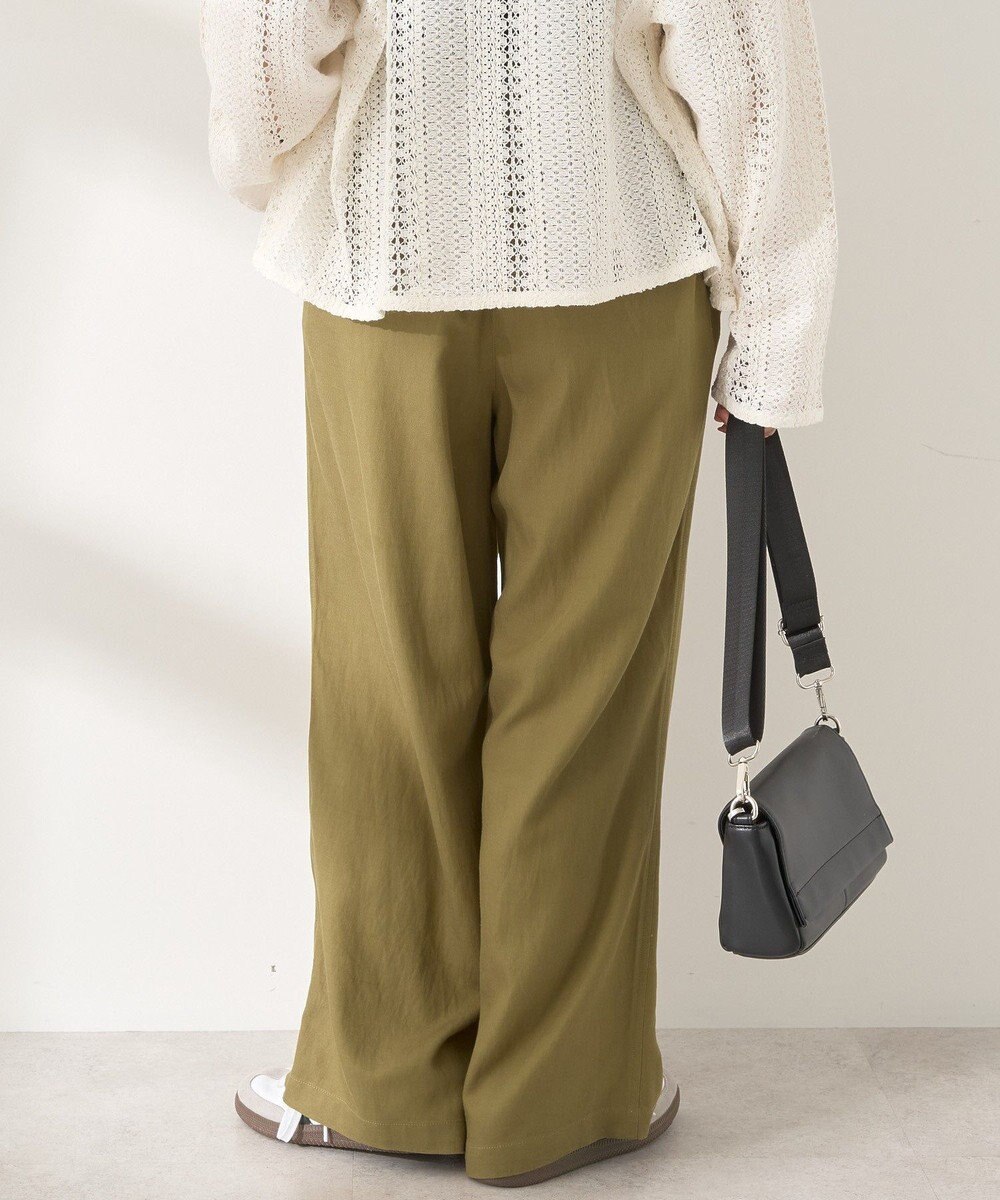 AMERICAN HOLIC 【接触冷感】リネンブレンドタックワイドパンツ 