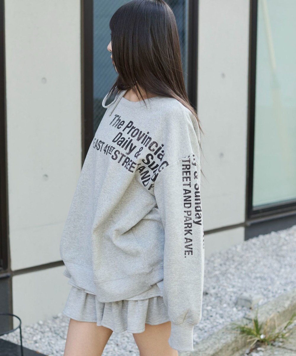 WEGO 裏起毛2WAYグラフィックワンショルBIGスウェット 