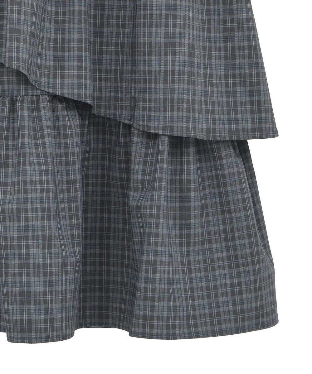 earth music&ecology ハイウエストランダムティアードチェックスカート 