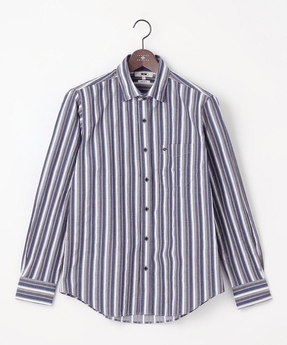 JOSEPH ABBOUD 【オーガニックコットン】オーガニックコードストライプ シャツ 