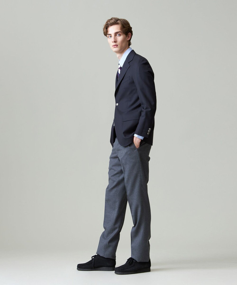 J.PRESS MEN 【ウォッシャブル可】トリートメントウール ストレッチフランネル スラックス 