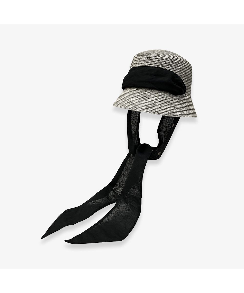 林八百吉商店 un chapeau  スカーフ付ペーパーハット 