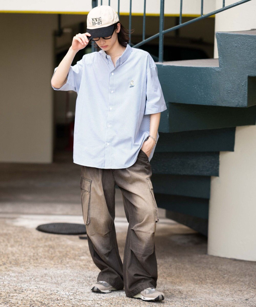 WEGO 【ユニセックス着用ITEM/MLサイズ展開】オックスフォードワンポイントシャツ（SS） 