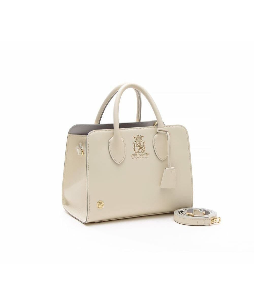 A.D.M.J. 【牛革】 クラシックアニルブリロ/サイドベルトトート25cm(ショルダーストラップ付) 