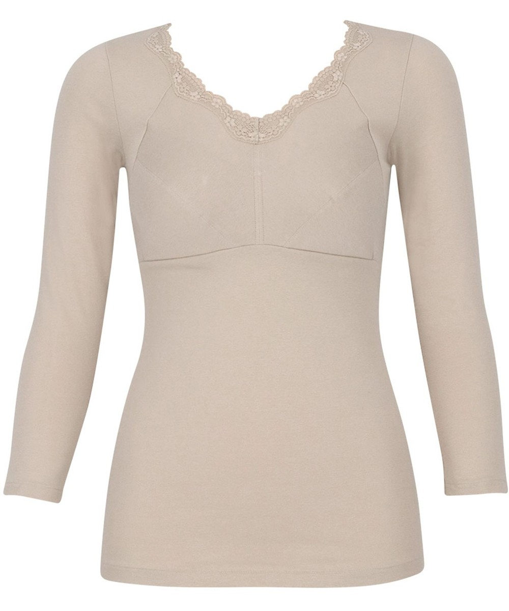 Wing カップ付きあったかインナー オーガニックコットン混(身生地部) ムレにくい 【綿の贅沢 オーガニック】 8分袖 長袖 秋 冬 ET4833 ウイング／ワコール 