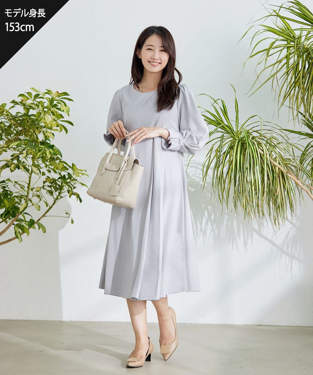 Tiaclasse 【GOLD LABEL・洗える】アシメプリーツポンチワンピース 