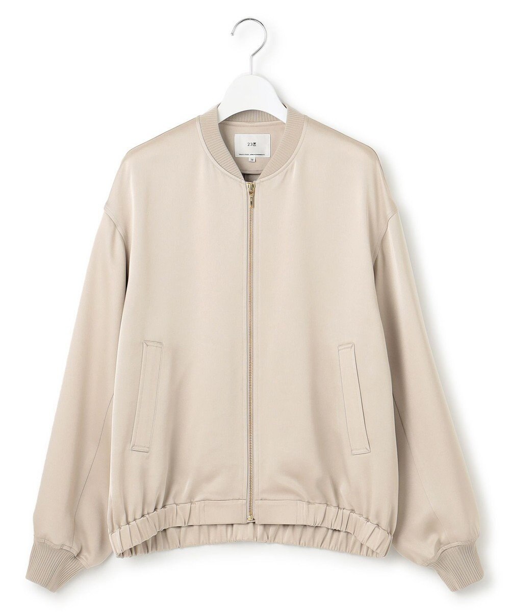 23区 【洗える】ドレープサテン MA-1 ブルゾン 