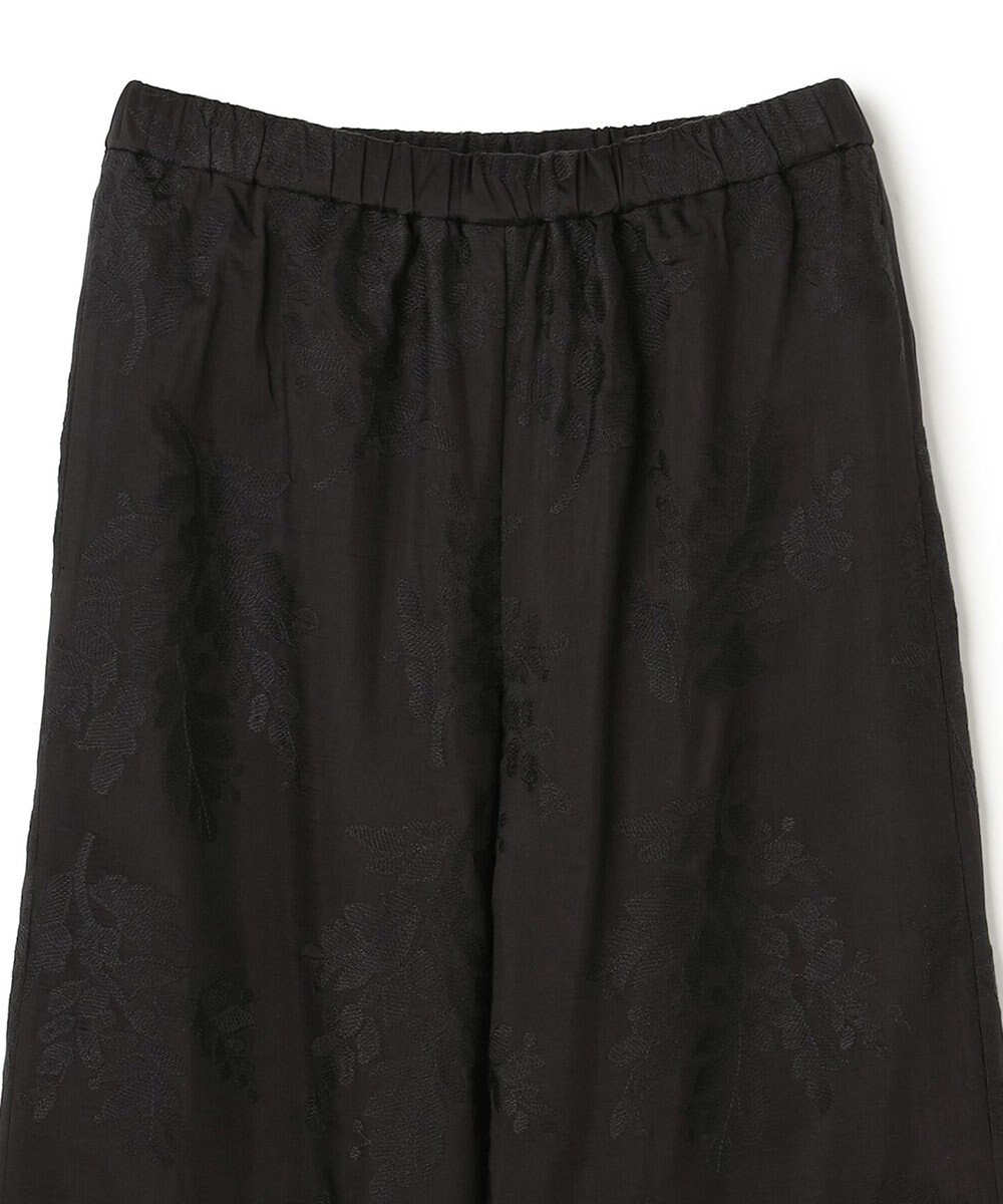 UNFILO 【ウエストゴム】ボタニカル エンブロイダリー パンツ 