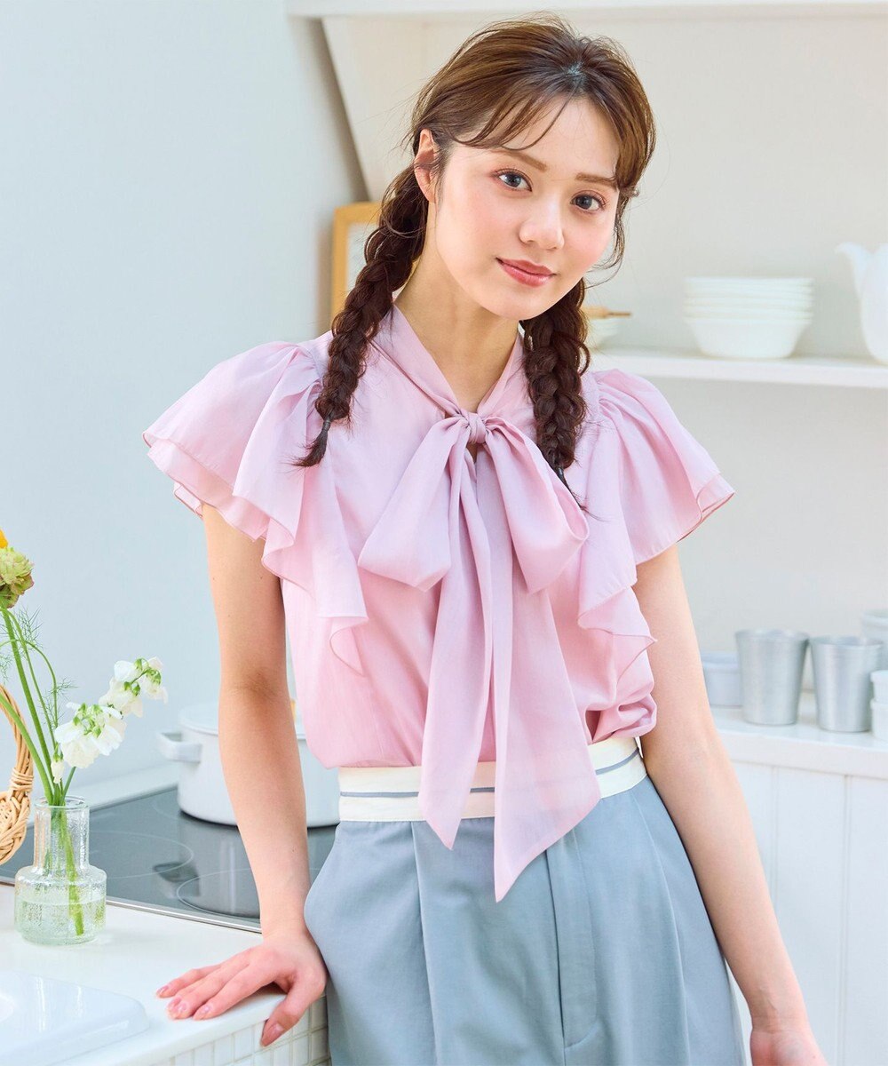 今季ヴィンテージローン タックフリルブラウスVictorian maiden