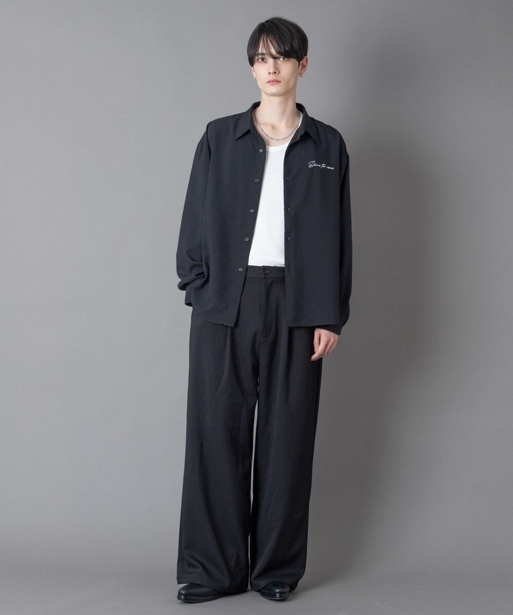 WEGO ワンポイントルーズシャツ（LS） 