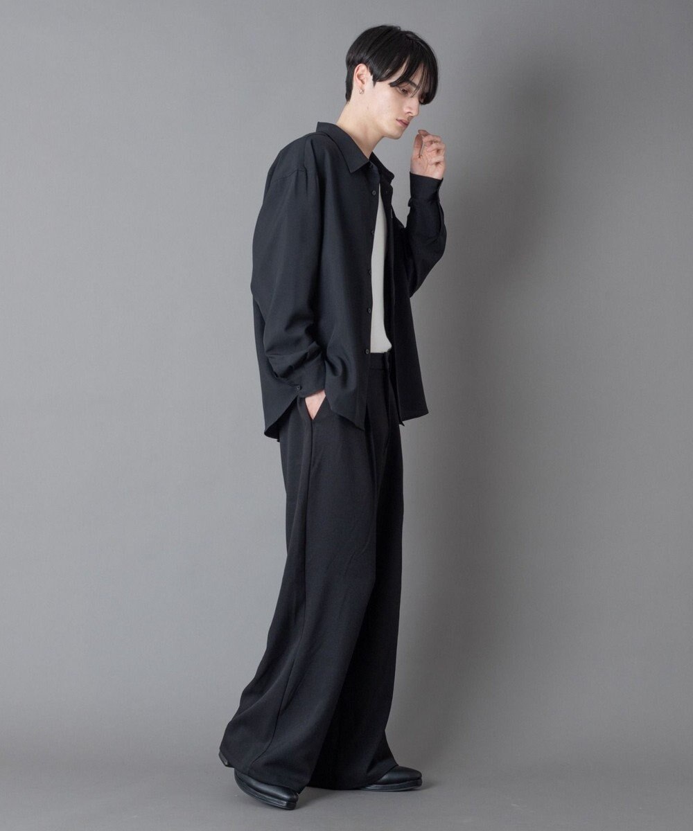 WEGO ワンポイントルーズシャツ（LS） 