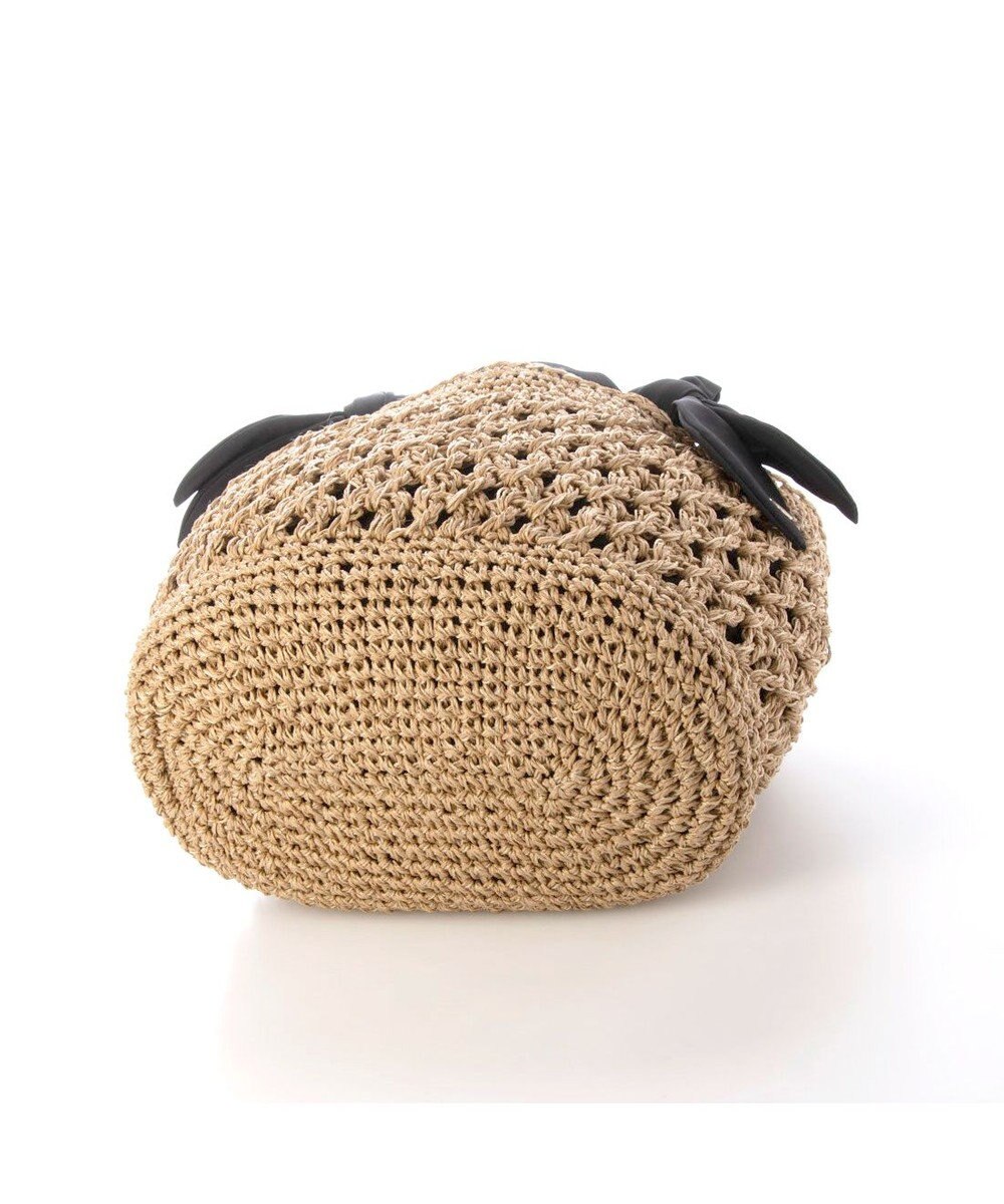 UNBILLION カシュカシュ cachecache / 下がりリボン柄編みトート 