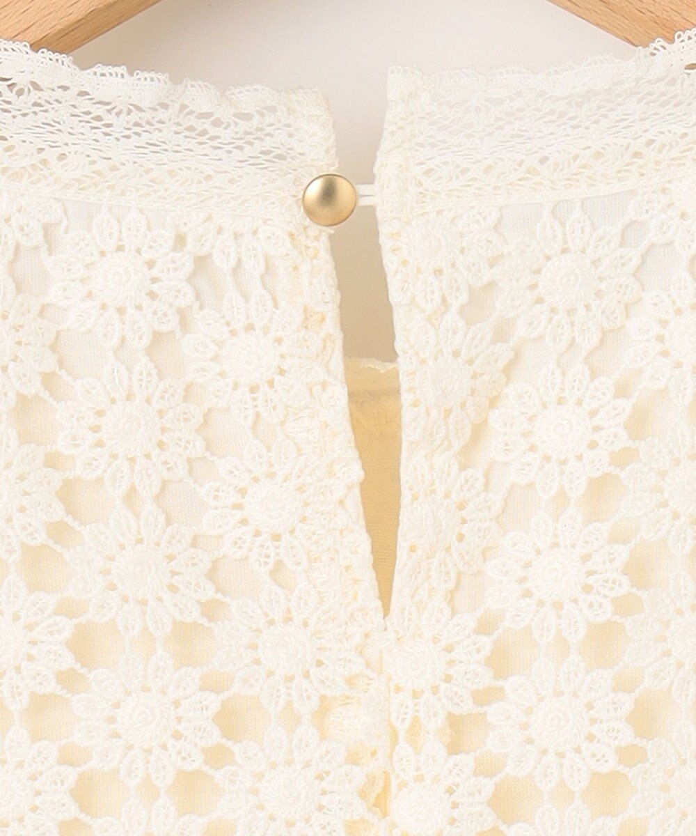 組曲 S 【WEB限定】フラワーレース袖フレア ブラウス 