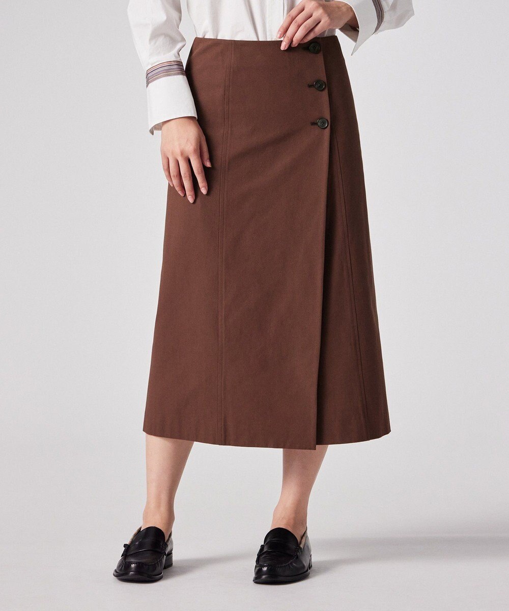 Paul Smith コットンギャバジン Aラインスカート 
