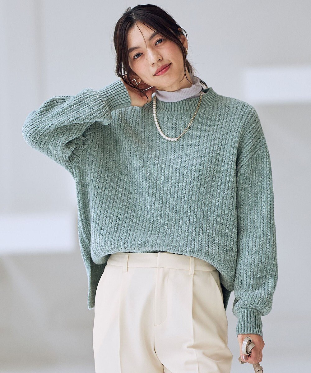 ANY レーシーモールニット 