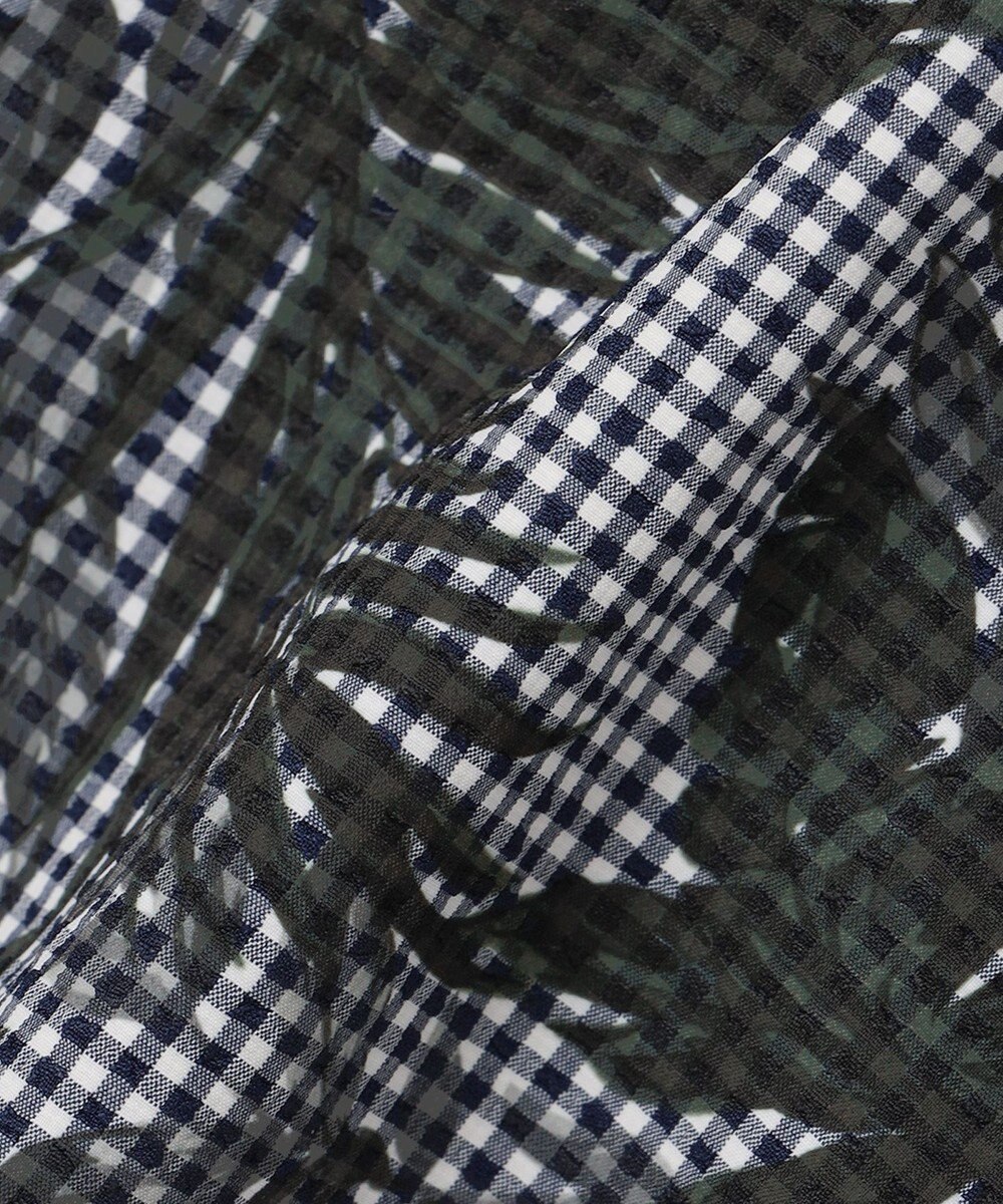 JOSEPH ABBOUD 【イージーケア】リーフ柄 ライトウェーブハーフパンツ 