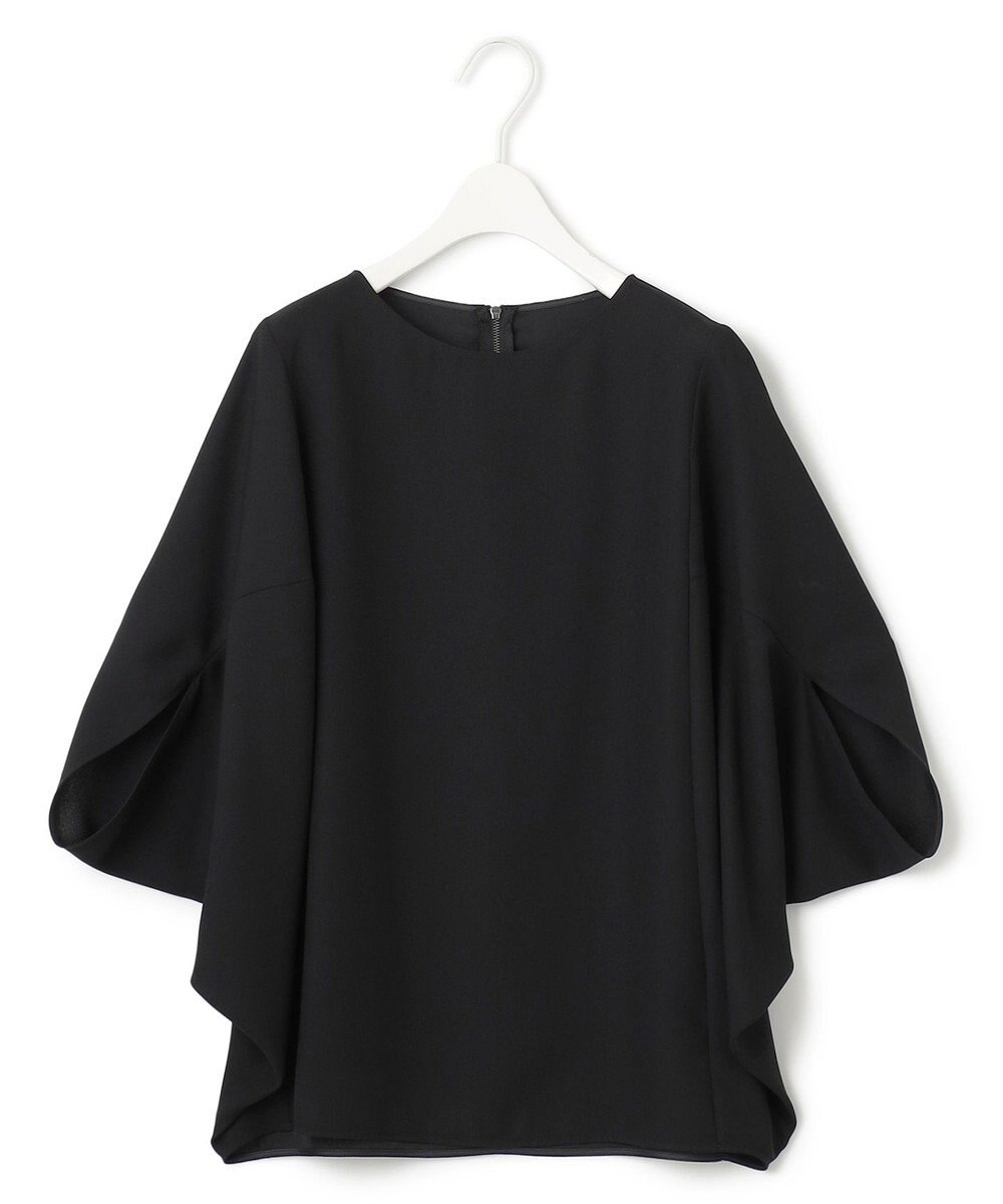 ICB 【接触冷感・UVケア・速乾・洗える】 FluidBackSatin ドルマンスリーブブラウス 