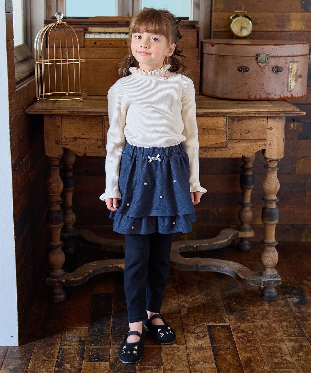 ANY KIDS 首フリルしあわせタッチニット 