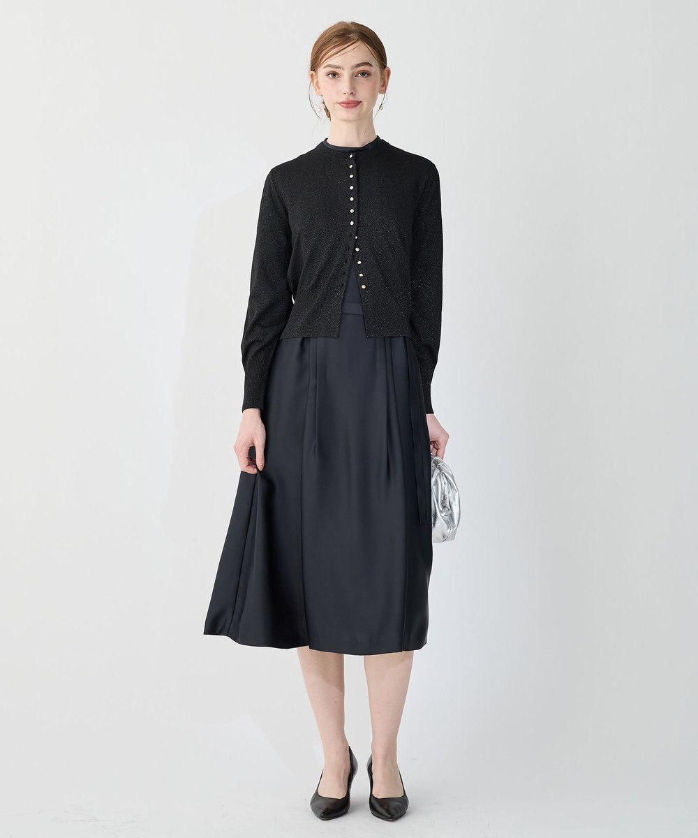 23区 L 【APPLAUDIR】ノーブルサテン レースコンビドレス 