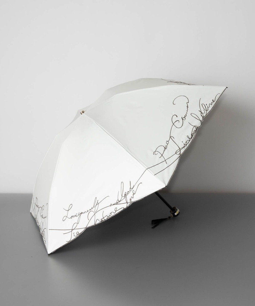 Beaurance ビューランス カリグラフィー刺しゅう柄 晴雨兼用パラソル傘 